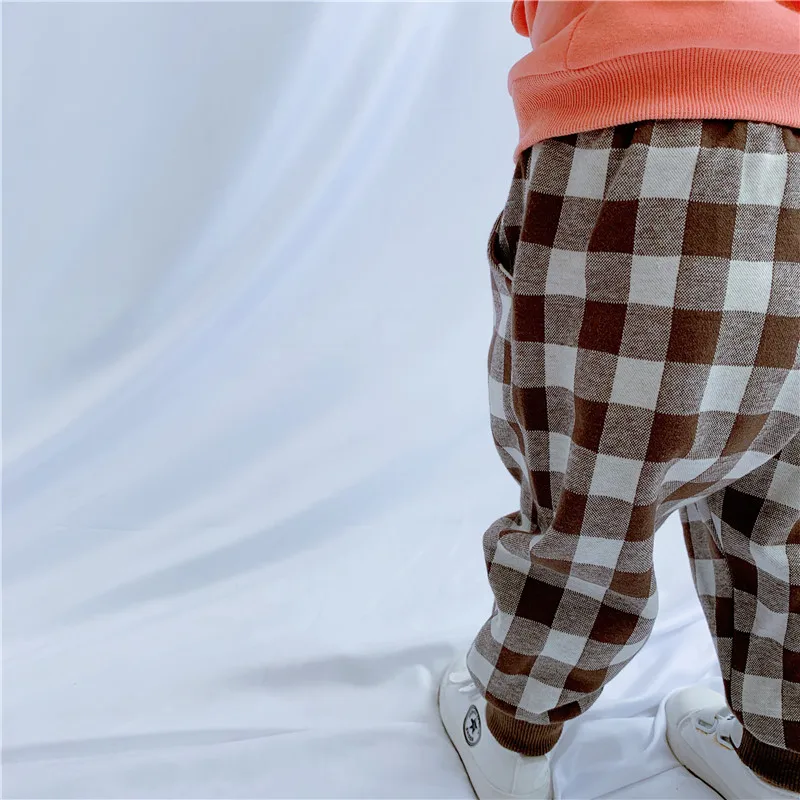 Новое поступление, модные детские клетчатые штаны детские повседневные штаны хлопковые клетчатые брюки для мальчиков и девочек штаны для девочек 2, 3, 4, 5, 6, 7 лет