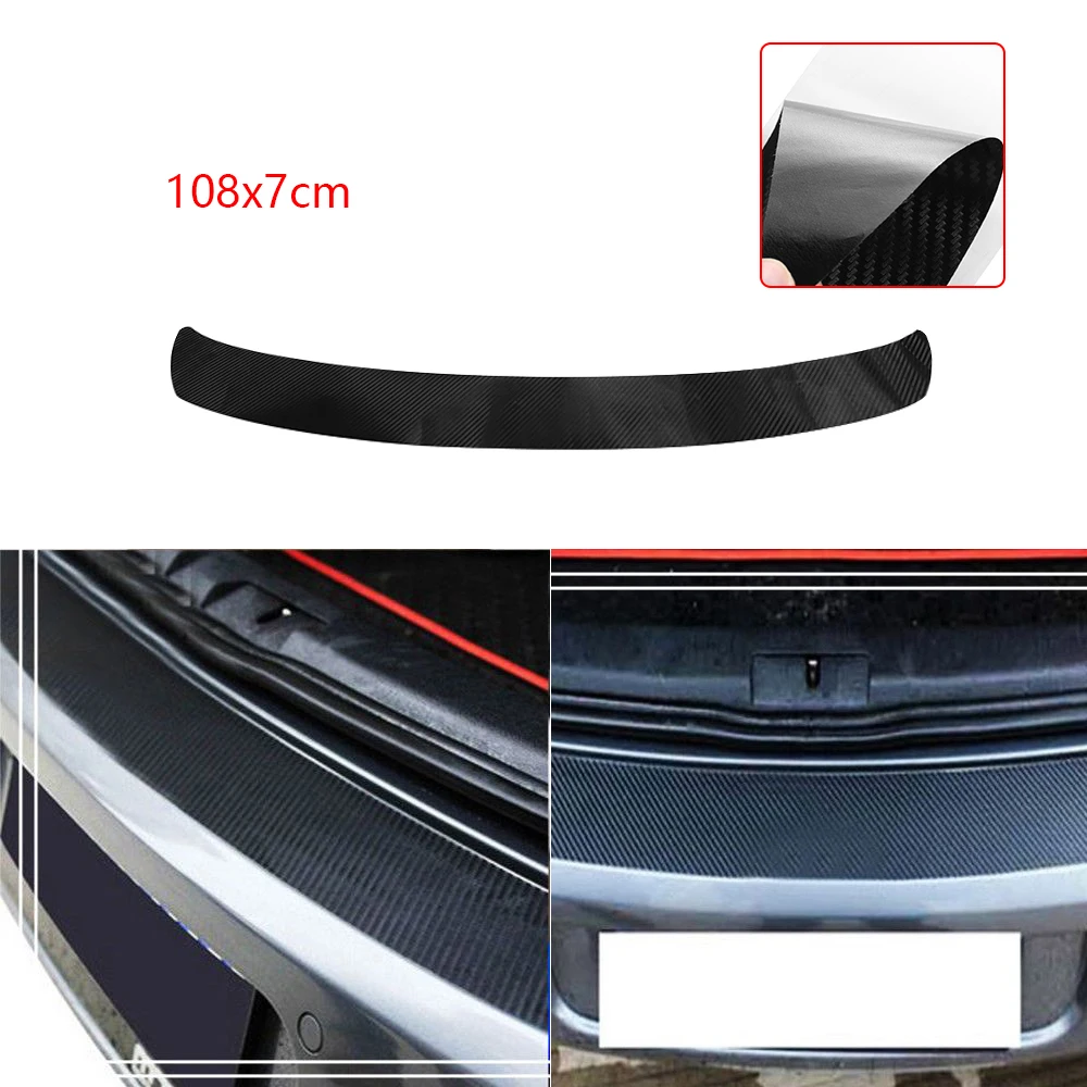 

3D Carbon Fiber Rear Bumper Car Plate Sticker Trim Protector For VW Golf MK6 GTI R20 Auto Anti Scratch Tool