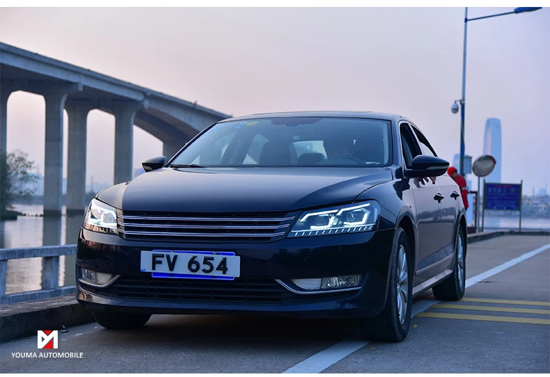 Автомобильный Стайлинг для VW Passat B7 US Verson фары для Passat B7 фары DRL D2H динамический сигнал поворота Hid биксеноновый луч