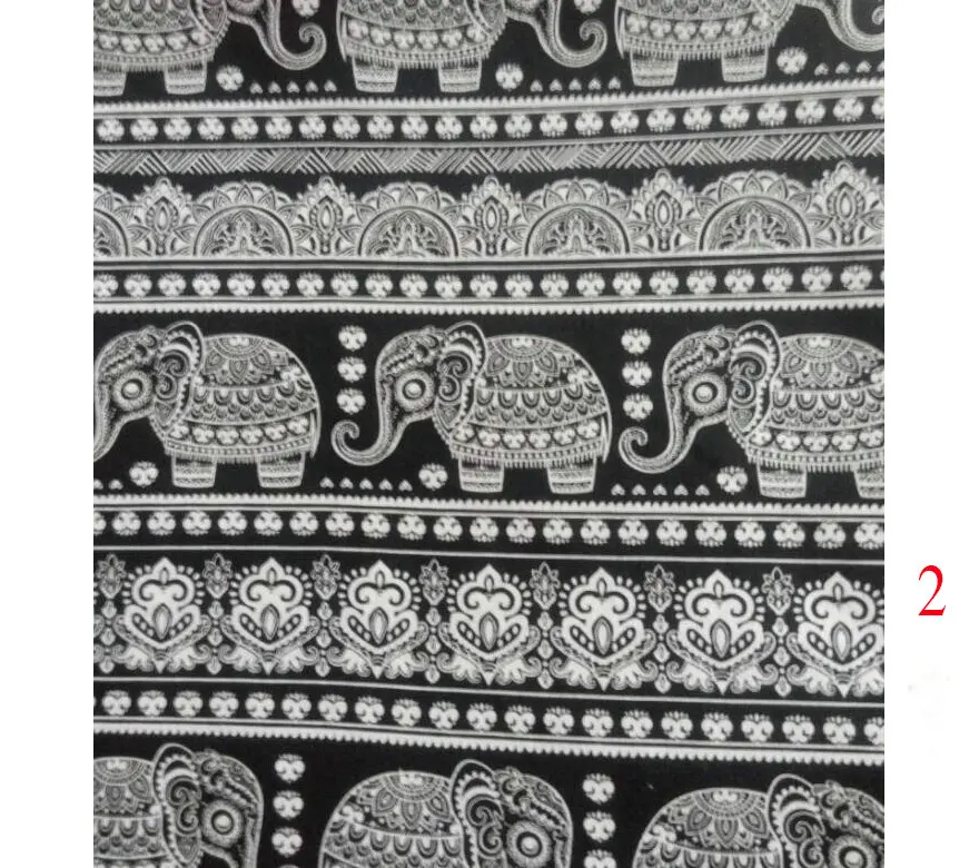 Новая Черно-белая хлопковая льняная ткань винтажный дизайн в Богемном Стиле С Рисунком Слона DIY Стёганое Одеяло Одежда Ткань ширина 150 см