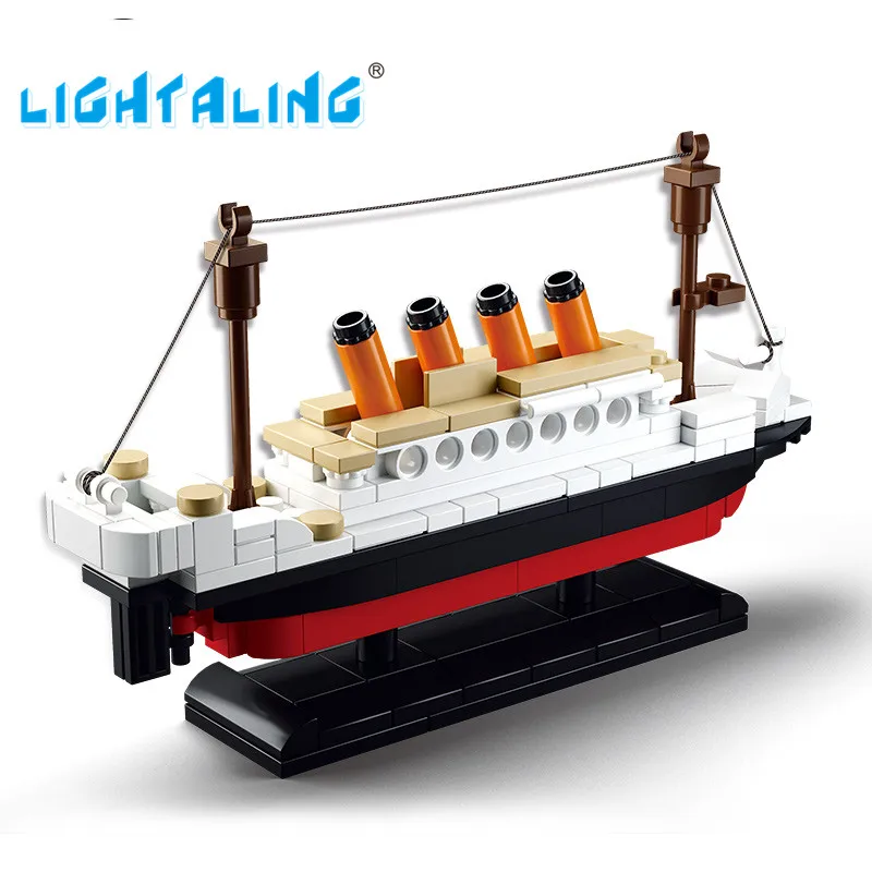 

Lightaling 194 Pcs Sluban Building Blocks Titanic ShipBoat 3D Model DIY Figures Gift Toys for Children Toy
