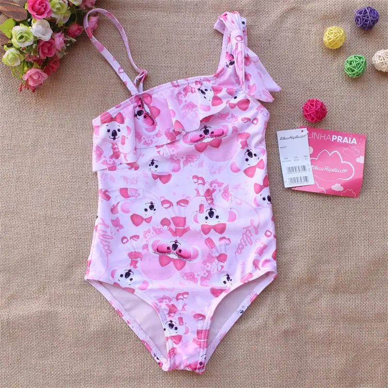 2017 new New baby infant girls swimwear bathers pink togs 24M one piece