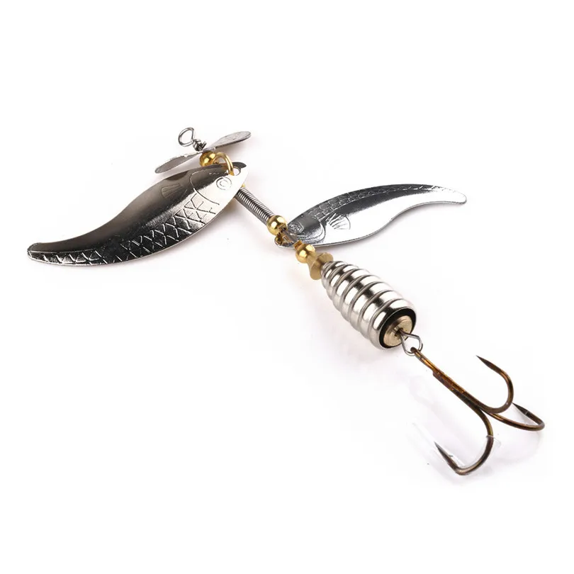 

10CM 15G Metal Fishing Lure Sequins Spinner Spoon Baits Feather Fish hook Tackle Swim bait 2018 A20