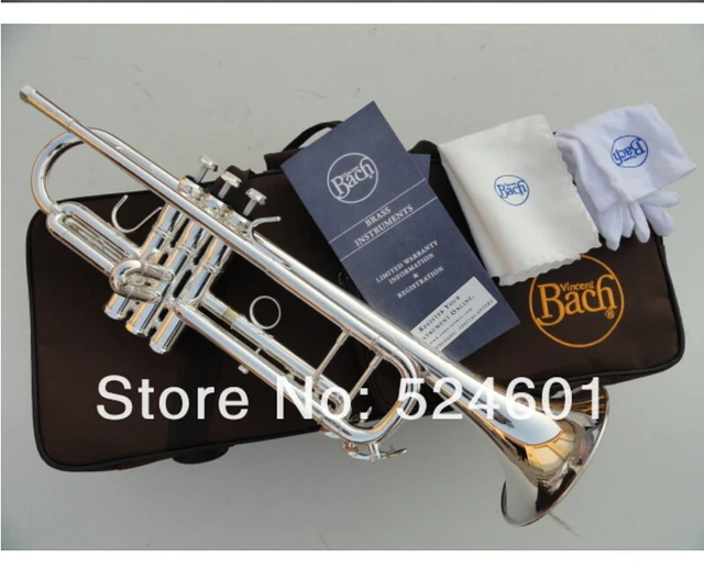 Cheap Bach Bb Trumpet LT180S-37 Small Instruments Music Trompete Surface Silvering Brass Bb Trompeta with Mouthpiece