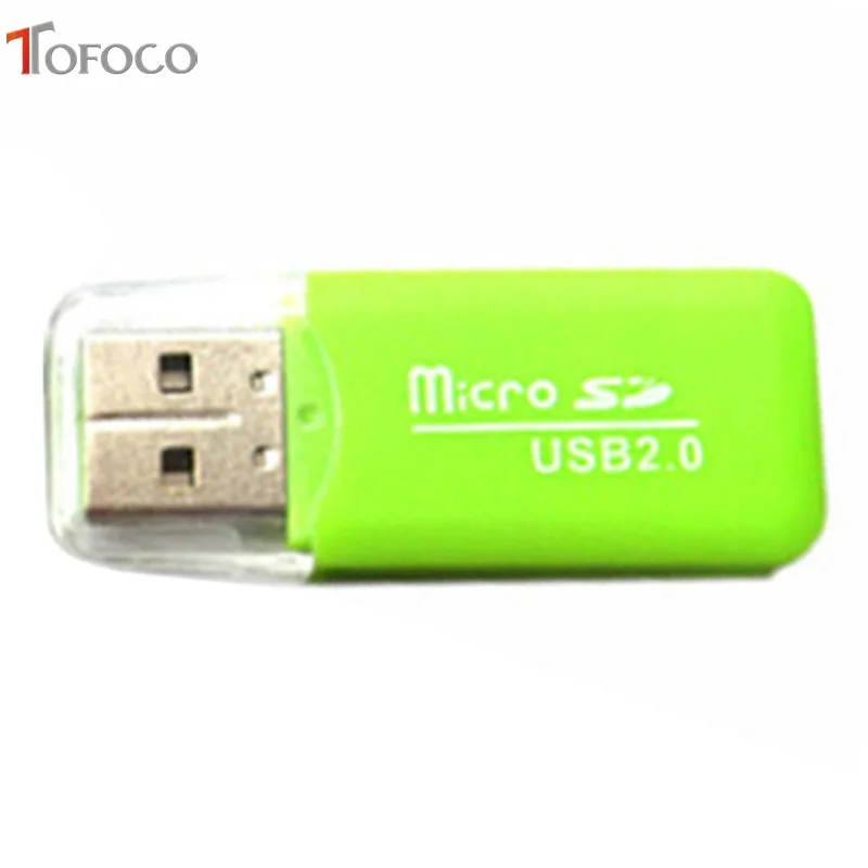 TOFOCO для Micro SD TF T-Flash все в 1 USB 2,0 многофункциональный считыватель карт памяти - Цвет: green