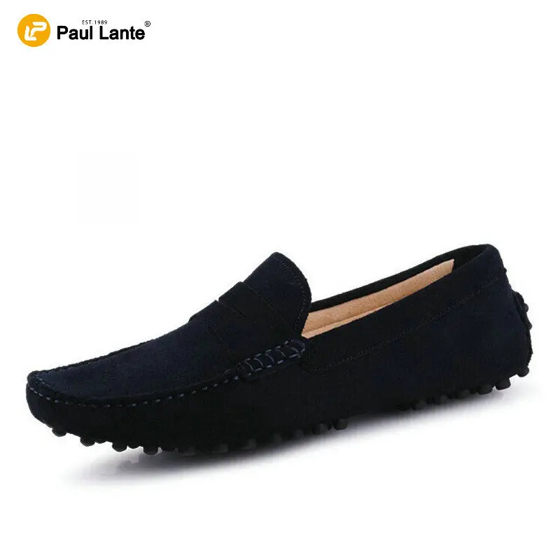 

2016 Brand Men's Suede Leather Moccasin Slip-on Flat Shoes Breathable Step-in Casual Driving Shoes For Men Penny Loafers Shoes