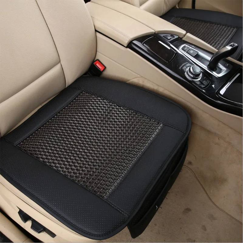 

1 Piece Universal Car Seat Cover Pad PU Leather Square Front / Rectangular Rear Seat Cushions Non-slip Comfortable