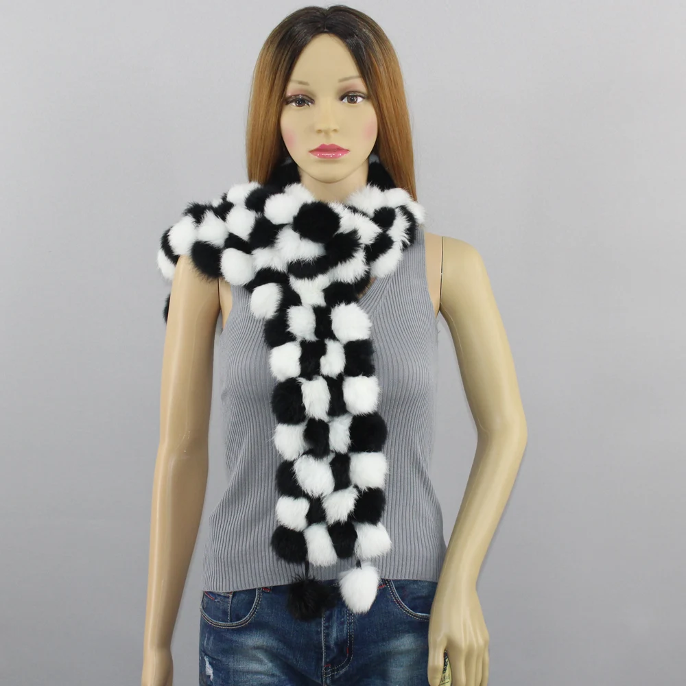 Популярный женский меховой шарф настоящий кроличий мех шарфы женские повседневные зима весна осень натуральный шерстяной шарф теплый подарок