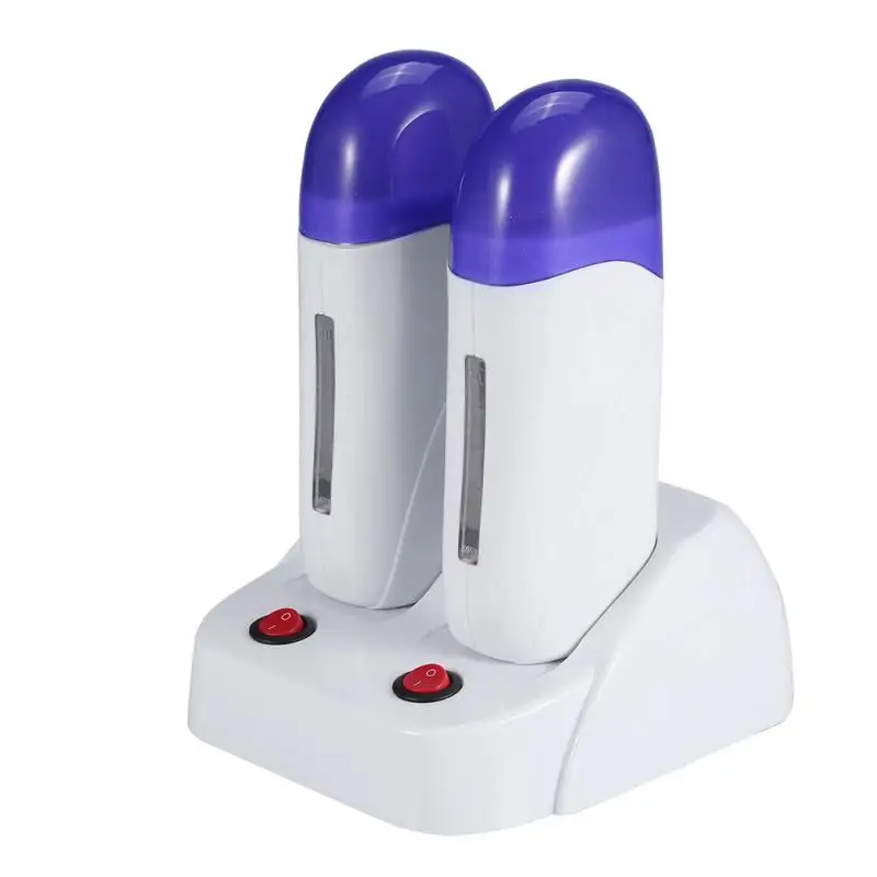 3 типа картриджа воск для депиляции роликовый нагреватель Эпилятор ручной эпилятор салон красоты - Цвет: Double EU Plug