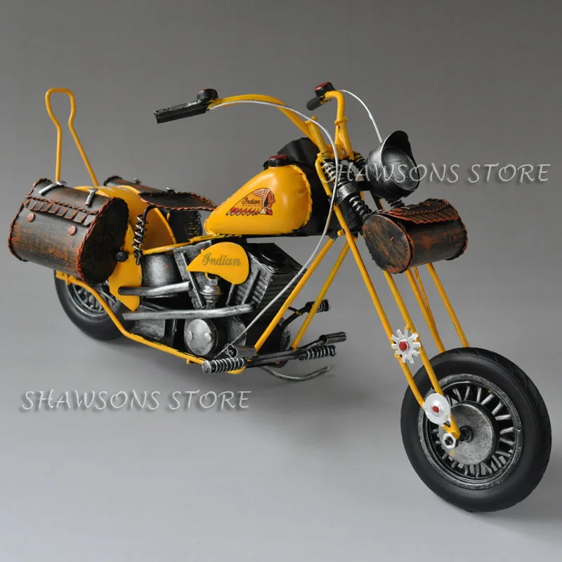 1:8 ручной работы металлический мотоцикл модель ручной работы коллекции Чоппер круизер велосипед большой размер реплика домашний орнамент