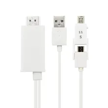 2,5 м/10 футов 5 Pin& 11 Pin Micro-USB MHL к HDMI 1080 P HDTV кабель для телефона Android