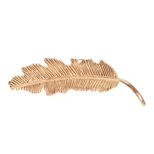 1 X Women Lady Fashion Metal Leaf Shape Hair Clip Barrettes Crystal Pearl Hairpin Barrette Hair Accessories