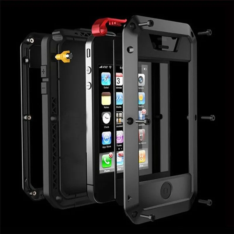 Чехол для iPhone 5 5s SE 6 6s Plus IPX3 ударопрочный водонепроницаемый Мощный Алюминиевый