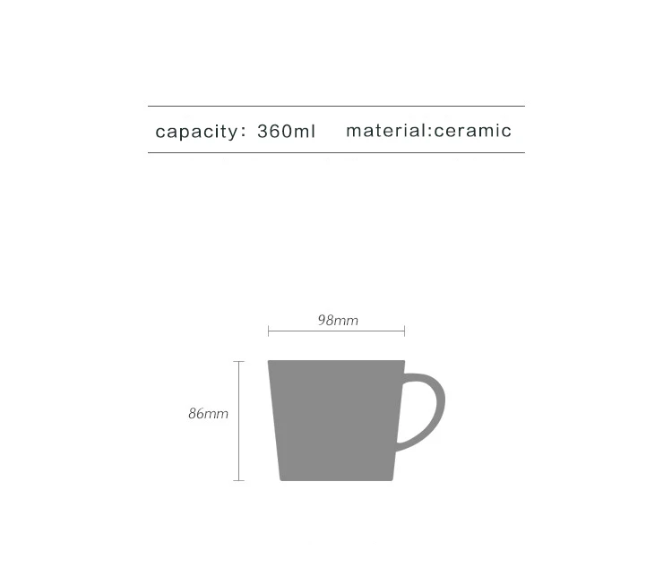 Японский стиль кружка кофейная чашка Мужская большая емкость персонализированные чашки Ins простой цвет матовый черный хороший керамический Кубок друзья подарок