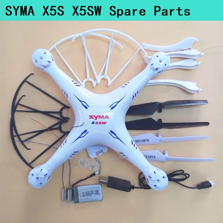 

SYMA X5S X5SW X5SC X5 Spare Parts Access Props Propeller Blade Guard Protector Landing Skid Lamp Cover Motor CW CCW Frame Base