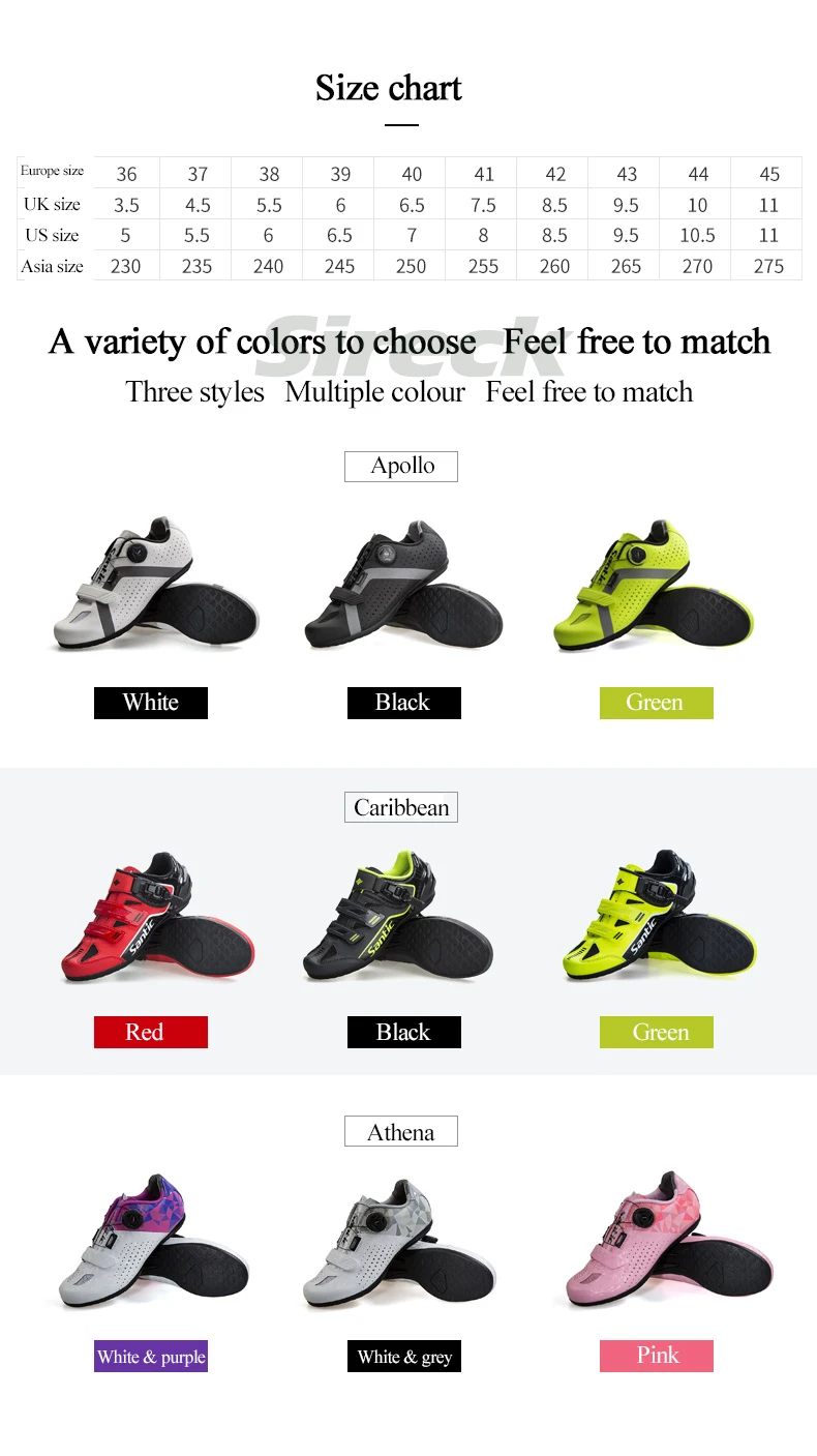 Santic Cycling Shoes Men Women MTB Mountain Road Bike Shoes Rubber Anti-slip Unlocked Bicycle Shoes Zapatillas Ciclismo