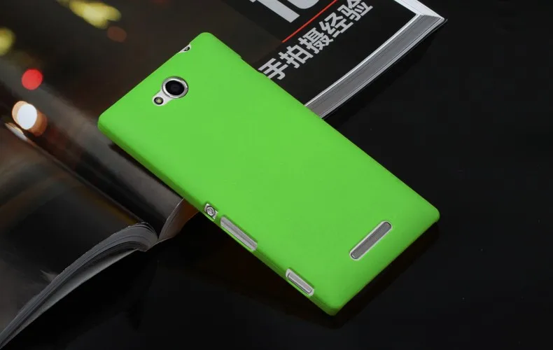 Матовая Пластик Coque 5.0For sony Xperia C2305 чехол для sony Xperia C2305 C двойной S39H телефона чехол-лента на заднюю панель