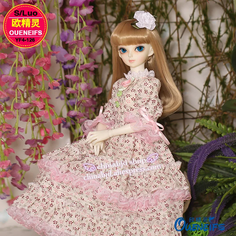 BJD одежда 1/4 розовое платье для девочек Милая Отдел длинная юбка для Minifee Fairyland Body Mirwen Chole YF4-126 аксессуары для кукол