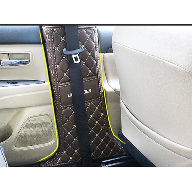 В форме автомобиля B Колонка микрофибра кожа анти kick plate игровой коврик для Mitsubishi