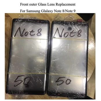 

50pcs/lot by DHL For Samsung Galaxy Note 8/Note 9 Front Outer Glass Lens Touch Panel Cover Replacement Black color
