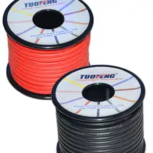 12awg провод, мягкий и гибкий силиконовый изолированный провод 66 футов [33 фута черный и 33 фута Красный] многожильный провод высокая температура сопротивляться