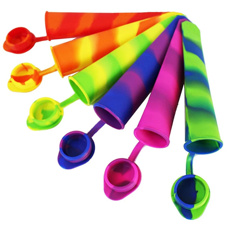 

COCODE Silicone DIY Ice Pop Maker Tube Tray Popsicle Mold Frozen Ice Cream Yogurt Mold with Lids Children Gift V5373