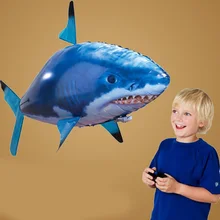 RC Air Swimming Fish Toys Drone RC Shark Clown Fish Balloons Nemo Inflatable with Helium Plane Kids RC Toys Party christma Gift