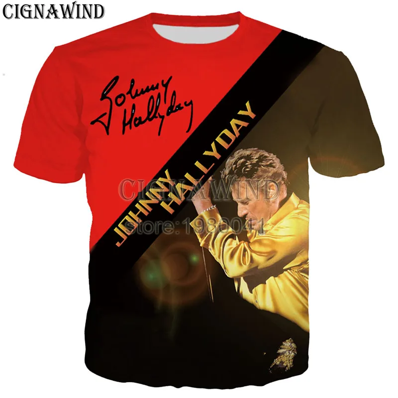 

New arrive hip hop Johnny Hallyday France Elvis men women 3D print harajuku style t shirt /hoodies/sweatshirts/vest/ summer tops