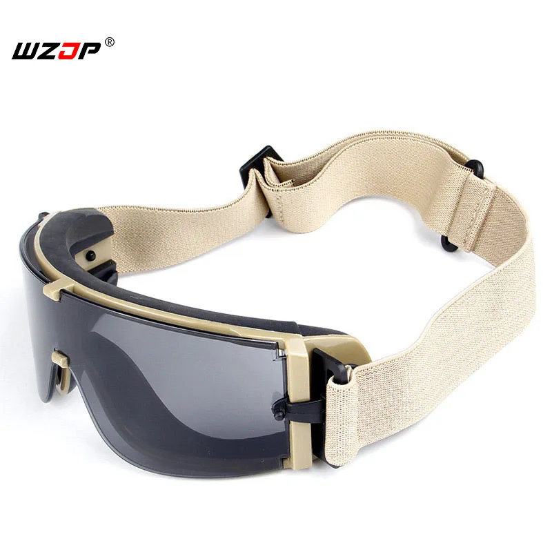 

WZJP X800 Goggles Airsoft Paintbal Gear Tactical Safety Googles Outdoor Hunting Military Shooting Protection Glasses 3 Lens