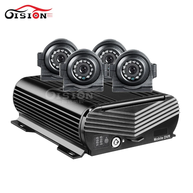  Sistema de seguridad CCTV 3G GPS HDD 4CH Disco Duro móvil Dvr grabadora I/O en línea Control Remoto