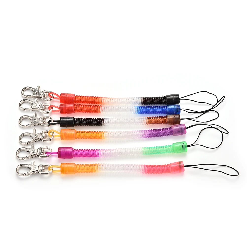 

Hot Sale Plastic spring key chain mobile phone chain retractable telephone cord keychain tool elastic rope spring rope