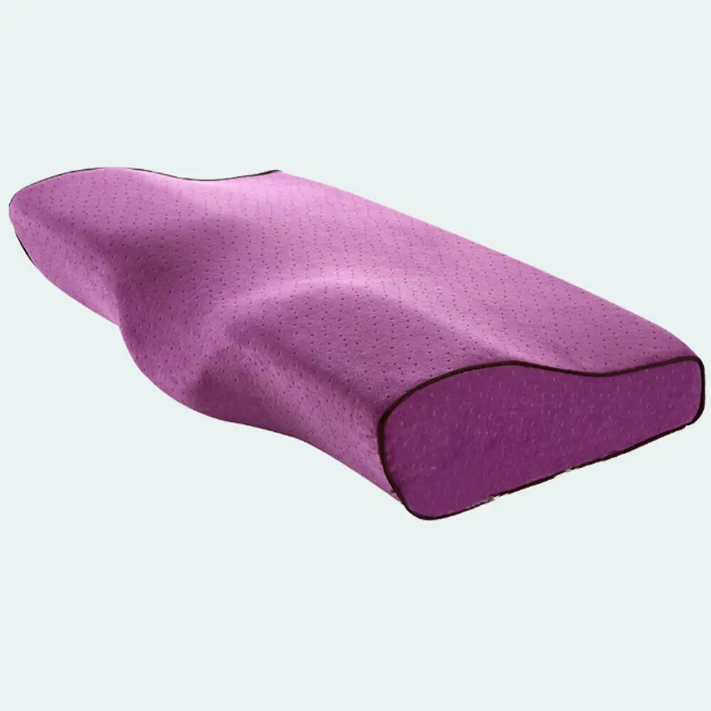 Высокое качество контур пены памяти подушка шеи поддержка спины ортопедическая твердая голова мои подушки - Цвет: Фиолетовый