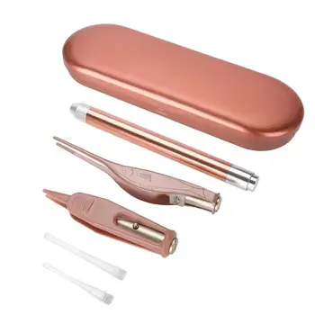 

New 3 IN 1 Stainless Steel LED Earpick Ear Spoon Ear Cleaner Set Ear wax Nasal Removal Tweezers Clean Tools Ear Care Kit
