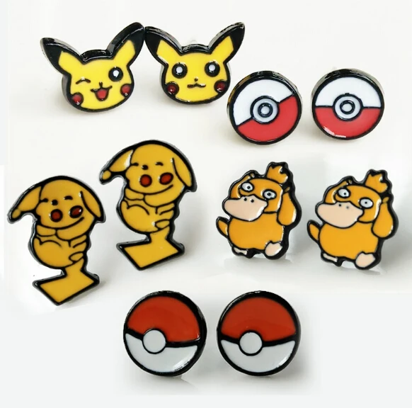 12 пар Мультяшные серьги с рисунком для женщин, девочек, детей детские прекрасные подарки M-112