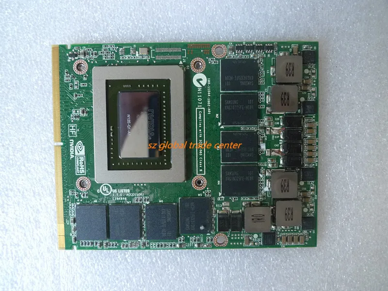 Оригинальная видеокарта Quadro 3000M Q3000M VGA 2 ГБ для Dell Precision M6600 M6700 M6800 HP 8760W 8770W 8740W N12E-Q1-A1