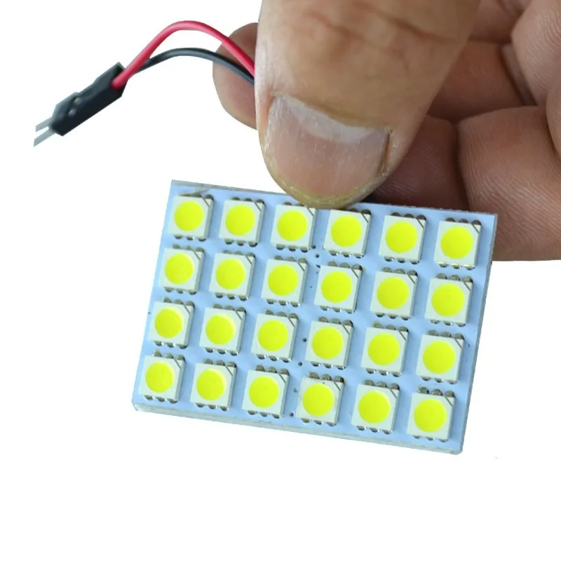 10 комплектов гирлянда купольная лампа 24 SMD 5050 LED 24SMD светодиода Автомобильная