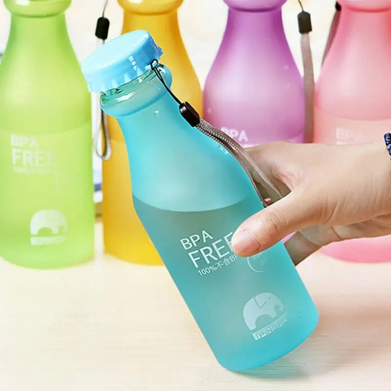 Матовый герметичный пластиковый чайник 550 мл без BPA портативная бутылка для воды для путешествий, йоги, бега, кемпинга botellas para agua