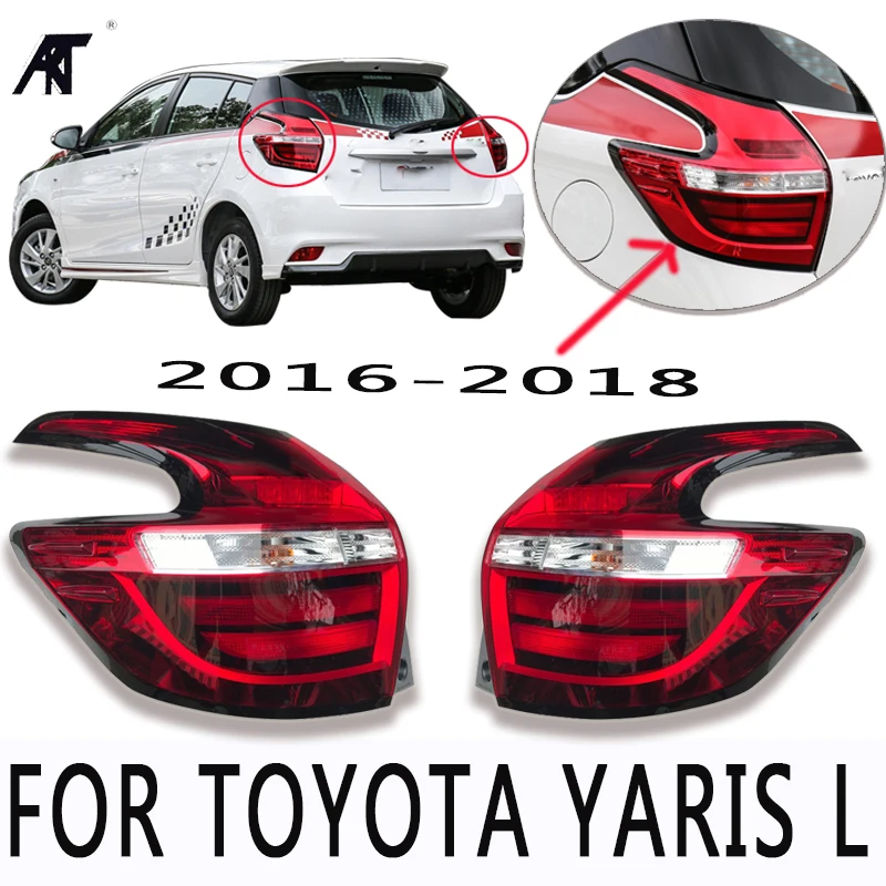 Задняя фара для Toyota YARIS L задняя фара Автомобильный светодиодный фонарь заднего хода лампы задние фонари