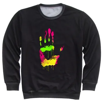 

Joyonly 2018 Spring Autumn Fashion 3d Sweatshirt Colorful Paint Hand Skull Mask Print Hoodies For Boys Girls Kids Pullover Tops