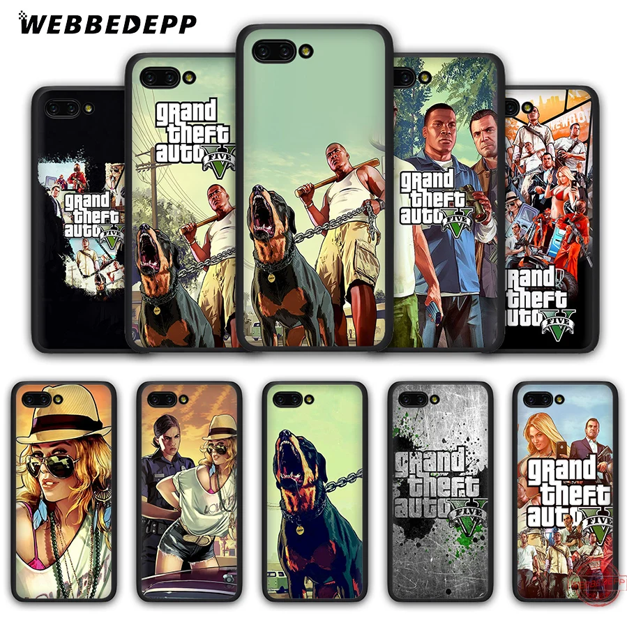 WEBBEDEPP Grand Theft Auto GTA V Soft Case for Honor 20 10 9 9X 8 Lite 8C 8X 7X 7C 7A 3GB 6A Pro View | Мобильные телефоны и