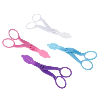 

1pcs Cream Flower Plastic Scissors Transfer Lifter Fondant Cake Decor Cut Flower Receptacle Modelling Kitchen Baking Tool Random