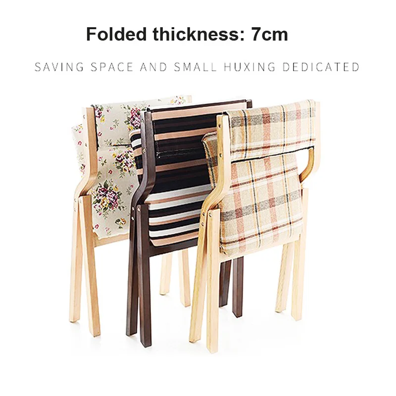 YN52 складной стул съемный чехол для сиденья моющаяся мебель для гостиной компактный прочный стул изогнутый деревянный каркас