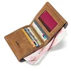 New Men Retro Frosted PU Wallet Two Folding Male Purse Credit Card Holder Solid Color Short Wallet purse and wallet 4