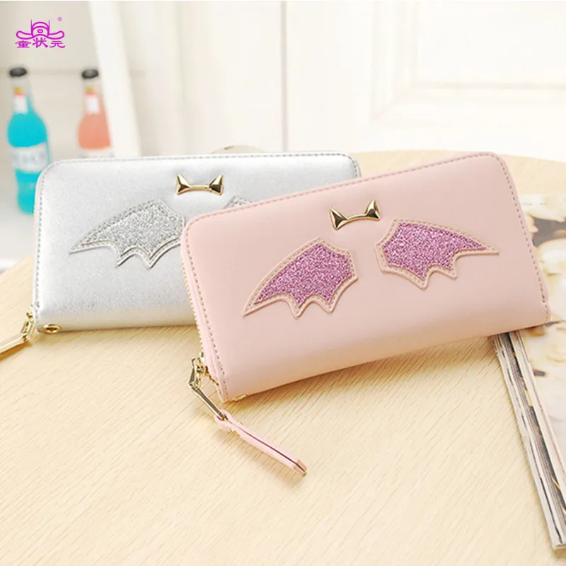 

TZY Cute Wing Women Wallet Long Designer Coin Purse Female Clutch National Credit Card Holder Large Capacity Lady Handbag
