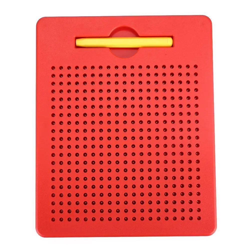 Игрушки для рисования для детей магнитный планшет магнитная подушка доска для рисования магнитные Стальные Бусины мяч для детей обучающая игрушка Подарки - Цвет: Style2-red