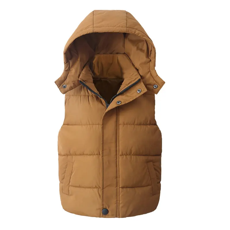 Baratos Chaleco para niños abrigos de invierno para niños ropa para niños cálido con capucha de algodón para bebés niñas Chaleco de 5 14 años de edad