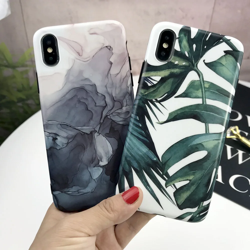 Силиконовый чехол для iphone X XR XS Max чехол для iphone 8, 7, 6, 6S Plus, X XS чехол для Max XR класса люкс узором из цветов и листьев масло на заднюю панель с изображением флага США