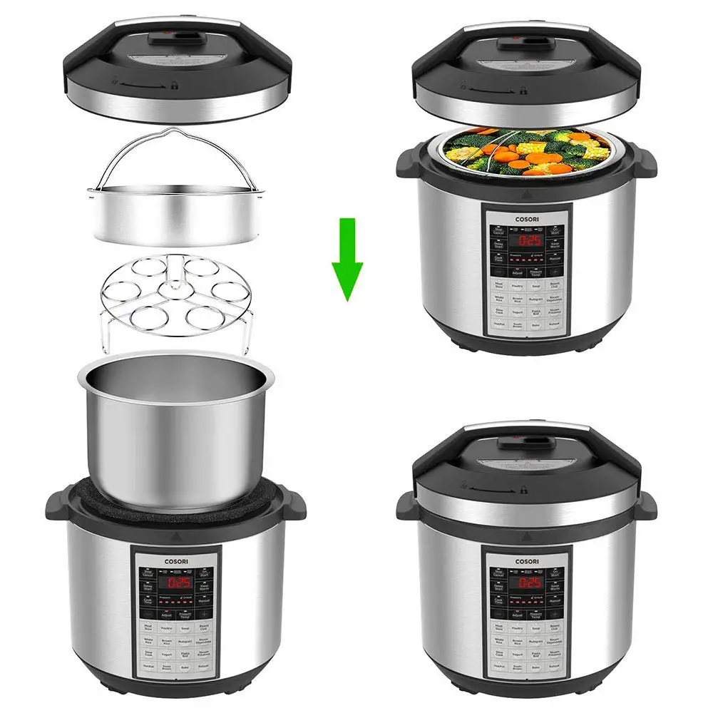 Stainless Steel Steamer Basket Steam Rack For 5 6 8 Qt Electric Pressure Cooker 