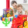 2022 nouveauté jeu de Domino ensemble de jouets Domino Train automatique Train avec 60 pièces coloré Domino blocs bricolage jouets cadeau pour les enfants ► Photo 2/6