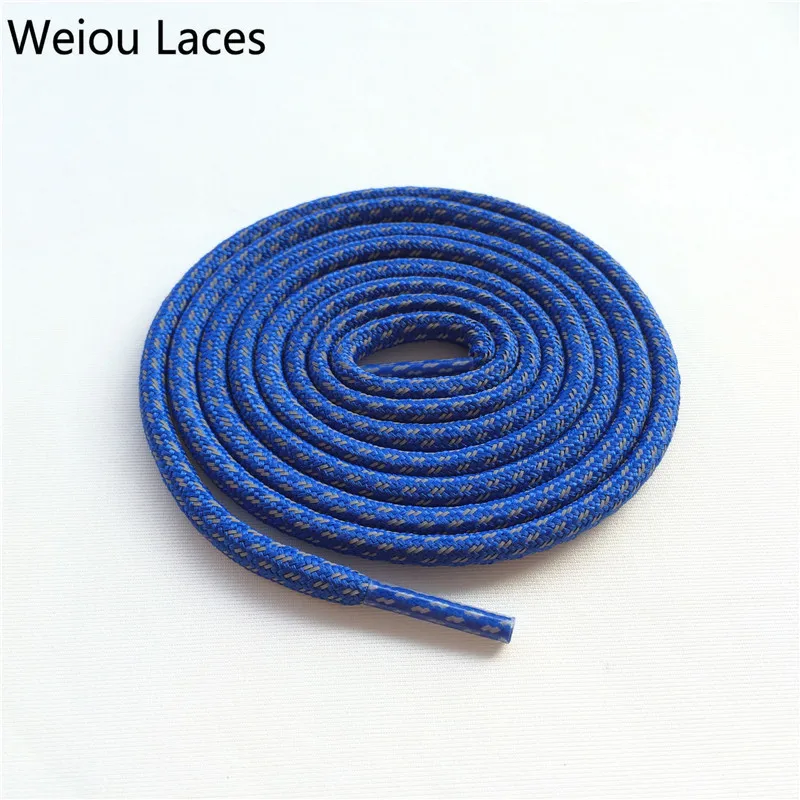 Новые Weiou крестообразные 3 м светоотражающие шнурки толстые цветные шнурки для обуви круглый Пользовательский логотип шнурки для 350 750 - Цвет: 275	Royal Blue 3M